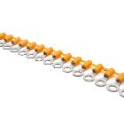 CAPOCORDA CONCATENATO AD OCCHIELLO, PREISOLATO IN POLICARBONATO, GIALLO, PER CONDUTTORI IN RAME, HALOGEN FREE, VITE 4mm SEZIONE 4-6 mmq product photo