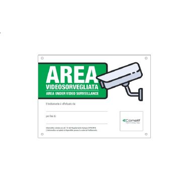 Cartello Area Videosorvegliata Italiano product photo Photo 01 3XL