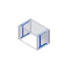 Acc. Serie GRAFI - Kit staffe di fissaggio montanti per armadi profondità 460 mm, conf. 4 pezzi product photo