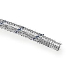 Tubo metallico ricoperto in PVC aspirato, protetto con treccia zincata, diam. 15,5x21 mm, AD16 (Conf. da 50 Mt.) product photo