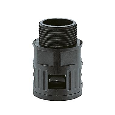 Raccordo ad innesto rapido in poliammide, Metrico 40x1,5 , filetto maschio fisso, IP66, nero, AD42,5 product photo Photo 01 3XL
