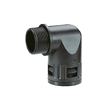 Raccordo a gomito 90°, PG29, filetto maschio plastico, IP66, nero, AD34,5 product photo Photo 01 3XL