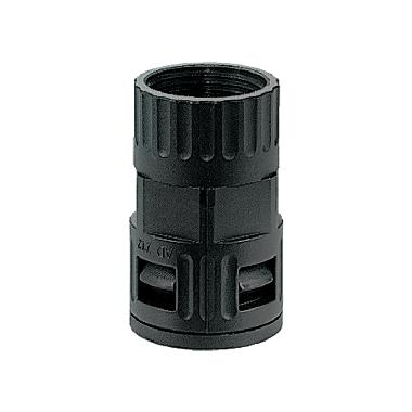 Raccordo diritto ad innesto rapido in PA, filetto femm. plastico, PG21, IP68, nero, AD28,5 product photo Photo 01 3XL