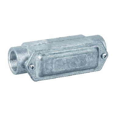 Scatola di infilaggio in alluminio, 2 vie diritte, filettatura GAS 1&amp;amp;amp;quot;, IP65 product photo Photo 01 3XL