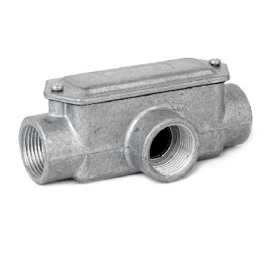 Scatola di infilaggio in lega di alluminio, tre vie a T, filettatura GAS 1&amp;amp;amp;quot; 1/2, IP65 product photo Photo 01 3XL