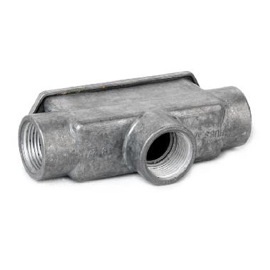 Scatola di infilaggio in lega di alluminio, tre vie a T con una sul fondo, filett. GAS 1&amp;amp;amp;quot; 1/4, IP65 product photo Photo 01 3XL