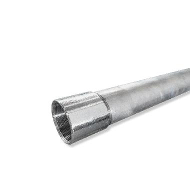 Tubo in acciaio zincato con manicotto protetto, filettatura GAS 1&amp;amp;amp;quot; UNI7683 product photo Photo 01 3XL