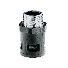 Raccordo ad innesto rapido in PA, Metrico 20x1,5 , filetto maschio metallico, IP68, nero, AD21,2 product photo