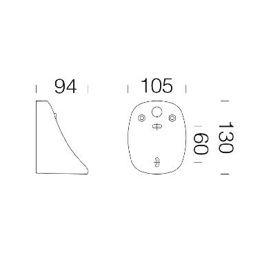 ATTACCO PARETE GARDEN 451 NERO product photo Photo 01 3XL