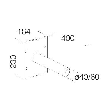 ATTACCO A PARETE 248 RAL9006 product photo Photo 01 3XL