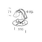 SUPPORTO A PALO 120 NERO product photo