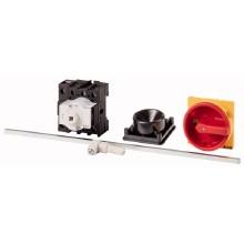 Interruttori generali, 3 poli + N, 25 A, Funzione di arresto d'emergenza, lucchettabile in posizione 0, a comando rinviato, con asse metallico 400 mm product photo