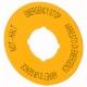 Targhetta, arresto d'emergenza, D=60mm, gialla, DE, EN, FR, IT product photo Photo 01 2XS