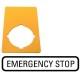 Targhetta, arresto di emergenza, gialla, AxL=50x33mm, EMERGENCY STOP product photo Photo 01 2XS