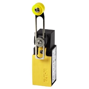 Interruttore di posizione, Leva orientabile con rotella, apparecchio completo, 1 contatto NA, 1 contatto NC, Morsetto a bullone, Giallo, materiale iso product photo Photo 01 3XL