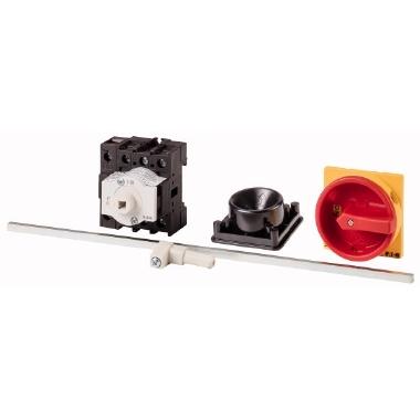 Interruttori generali, 3 poli + N, 25 A, Funzione di arresto d'emergenza, lucchettabile in posizione 0, a comando rinviato, con asse metallico 400 mm product photo Photo 01 3XL