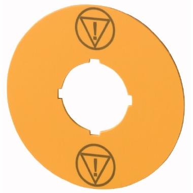 Targhetta, arresto d'emergenza, gialla, D = 60 mm, con simbolo IEC60417-5638 product photo Photo 01 3XL