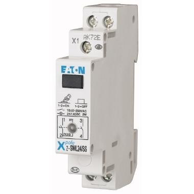 Interruttore con LED, 24AC/DC, 2NA, 16A, arancione, 1unit&agrave; passo product photo Photo 01 3XL