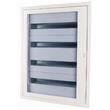 Quadro di distribuzione piatto da incasso con finestrella completo, bianco, 24UP per serie, 6 file, esecuzione p product photo Photo 01 3XL