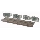 Guida DIN (corta) con torri di fissaggio fisse, L=800mm product photo