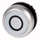 Pulsante luminoso, piatto, bianco 0, ad impulso product photo