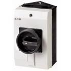 Interruttori generali, P1, 25 A, in custodia, A 3 poli, 1 Contatto NA, 1 Contatto NC, Funzione di arresto, con maniglia rotativa nera e corona di bloc product photo