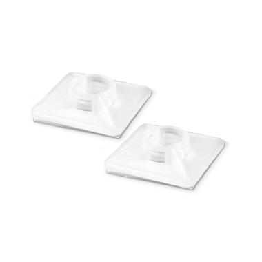 Basette adesive di ancoraggio in nylon per fascette a 4 vie 19x19 mm Bianca product photo Photo 01 3XL