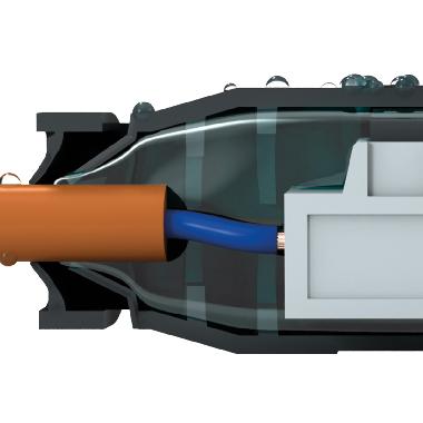 Dispositivo di connessione IP68 in linea ad isolamento in gel per cavi bipolari con morsettiera product photo Photo 04 3XL