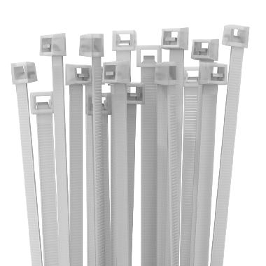 Fascette di cablaggio bianche 380 x 4,5 mm in confezione da 100pz product photo Photo 01 3XL