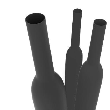 Guaina termorestringente nera 2:1 in barre 1m a basso spessore per diametro cavo 1,9-2,9mm product photo Photo 01 3XL