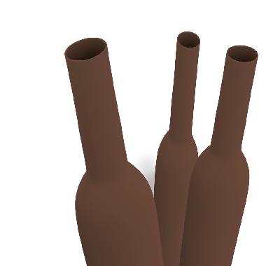 Guaina termorestringente marrone 2:1 in barre 1m a basso spessore per diametro cavo 2,9-4,3mm product photo Photo 01 3XL