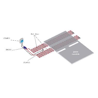 Tappetino scaldante a potenza costante preassemblato per rampe e superfici esterne - 8 m product photo Photo 03 3XL