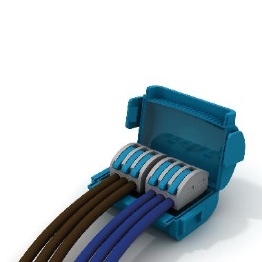 Dispositivo di connessione IPX8 ad isolamento in gel con 2 connettori a leve SBOX a 3 vie product photo Photo 02 3XL