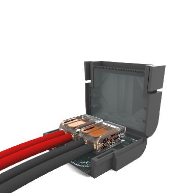 Dispositivi di connessione IPX8 ad isolamento in gel con 2 connettori a leve compatti WAGO a 2 vie product photo Photo 01 3XL