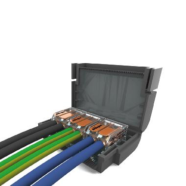 Dispositivi di connessione IPX8 ad isolamento in gel con 3 connettori a leve compatti WAGO a 2 vie product photo Photo 01 3XL
