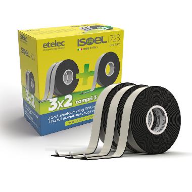 Nastri autoestinguenti professionali in PVC certificato IMQ 19x25x0,15 Nero Kit 20 pz + OMAGGIO product photo Photo 01 3XL