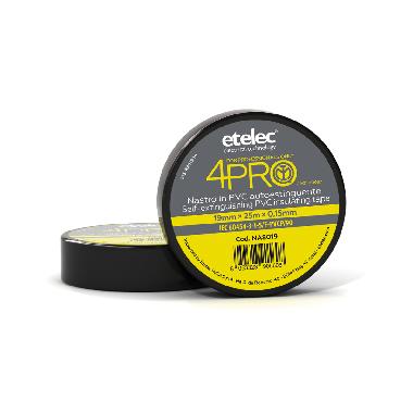 Nastri autoestinguenti professionali in PVC certificato IMQ 19x25x0,15 Nero Kit 20 pz + OMAGGIO product photo Photo 01 3XL