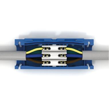 Giunto in linea a isolamento in gel per connessione cavi pentapolari 6-16mm2 + morsettiera a vite product photo Photo 03 3XL