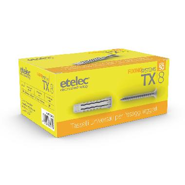 Tassello universale in nylon per fissaggi leggeri 8 x 40 mm 100 PZ + Vite 5 x 45 mm incluse product photo Photo 01 3XL