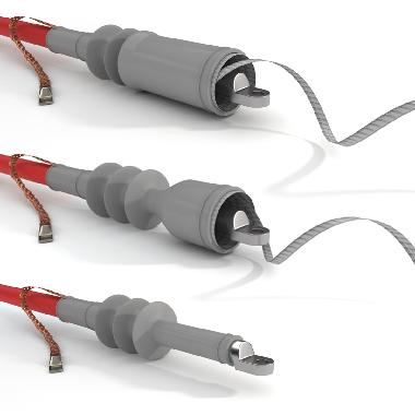 Terminali autorestringenti da esterno per 3 cavi unipolari ad isolamento estruso 95-240 mm2 24 kV product photo Photo 02 3XL