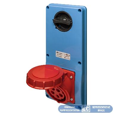 PRESA INTERBL.VERT. DA INCASSO 200-250V 16A IP65 2P+T product photo Photo 01 3XL