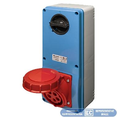 PRESA INTERBL.VERT. DA PARETE 200-250V 16A IP65 2P+T product photo Photo 01 3XL