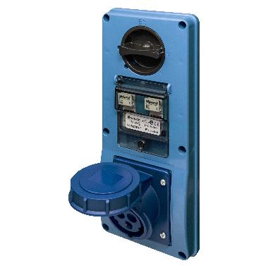 PRESA INTERBL.VERT. DA INCASSO C/PF 220V 16A 2P+T IP65 product photo Photo 01 3XL