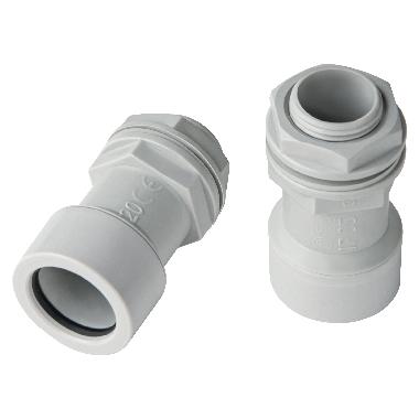 RACCORDO TUBO-SCATOLA IP65 Ø20 mm - GRIGIO - SPEED SYSTEM product photo Photo 01 3XL