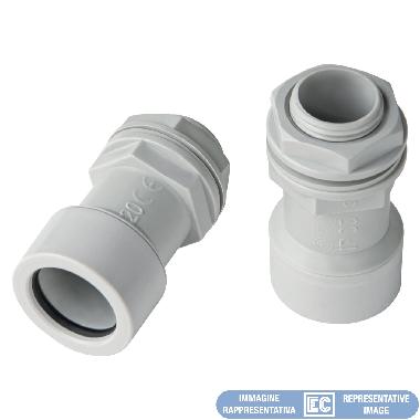 RACCORDO TUBO-SCATOLA IP65 Ø32 mm - GRIGIO - SPEED SYSTEM product photo Photo 01 3XL