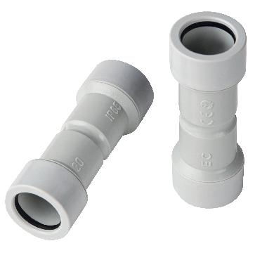 MANICOTTO TUBO-TUBO IP65 Ø20 mm - GRIGIO - SPEED SYSTEM product photo Photo 01 3XL