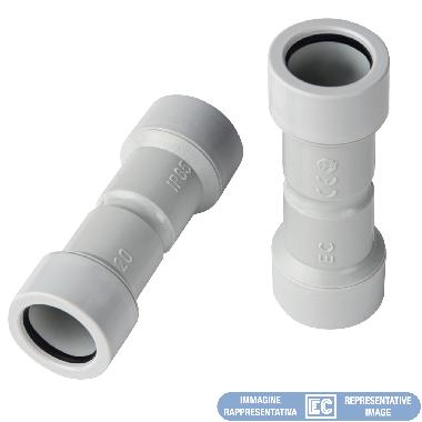 MANICOTTO TUBO-TUBO IP65 &Oslash;32 mm - GRIGIO - SPEED SYSTEM product photo Photo 01 3XL