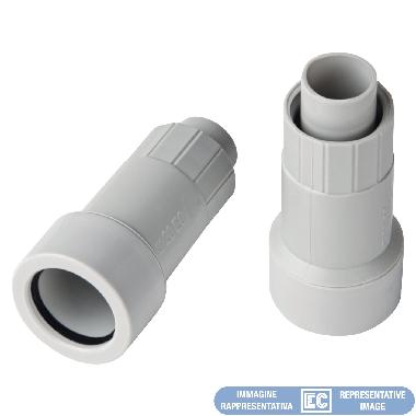 RACCORDO TUBO-GUAINA IP65 Ø32-25 mm - GRIGIO - SPEED SYSTEM product photo Photo 01 3XL