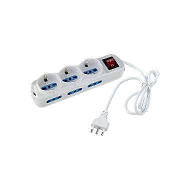 MULTIPRESA BIANCA 9 POSTI  10/16A - CAVO 1,5 m product photo Photo 01 3XL