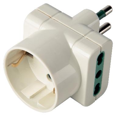 ADATTATORE T.SCHUKO 16A BIANCO product photo Photo 01 3XL